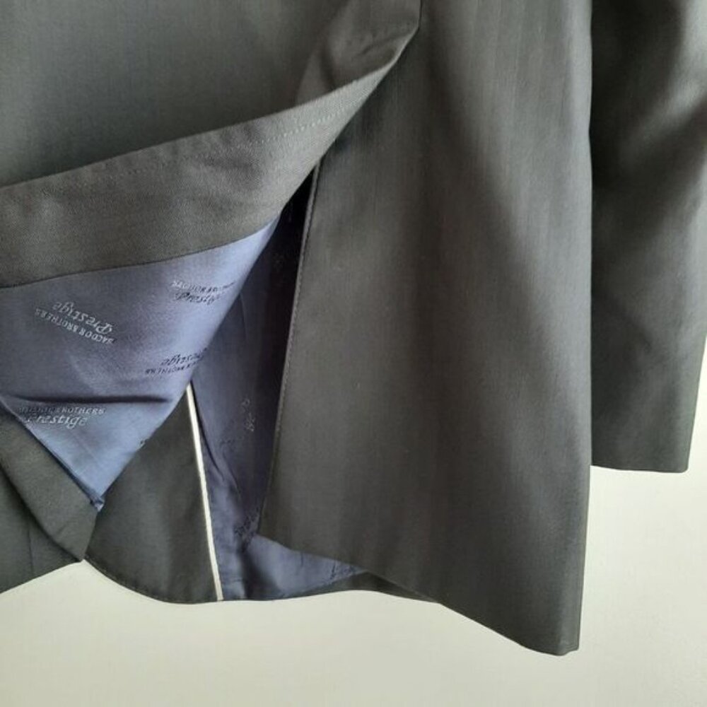 SACOOR BROTHERS Portugal Super 130's Virgin Wool Blazer Jacket Navy Men's Sz 42 - Picture 10 of 16